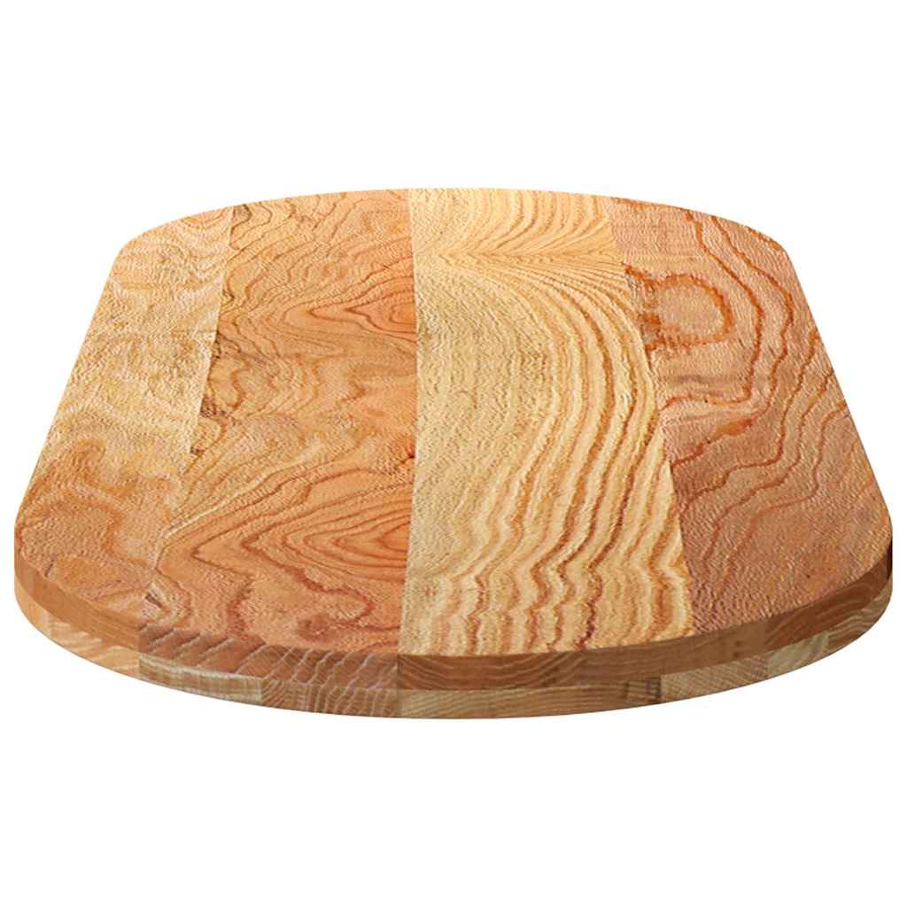Bordplate lysebrun 140x60x4 cm oval heltre eik