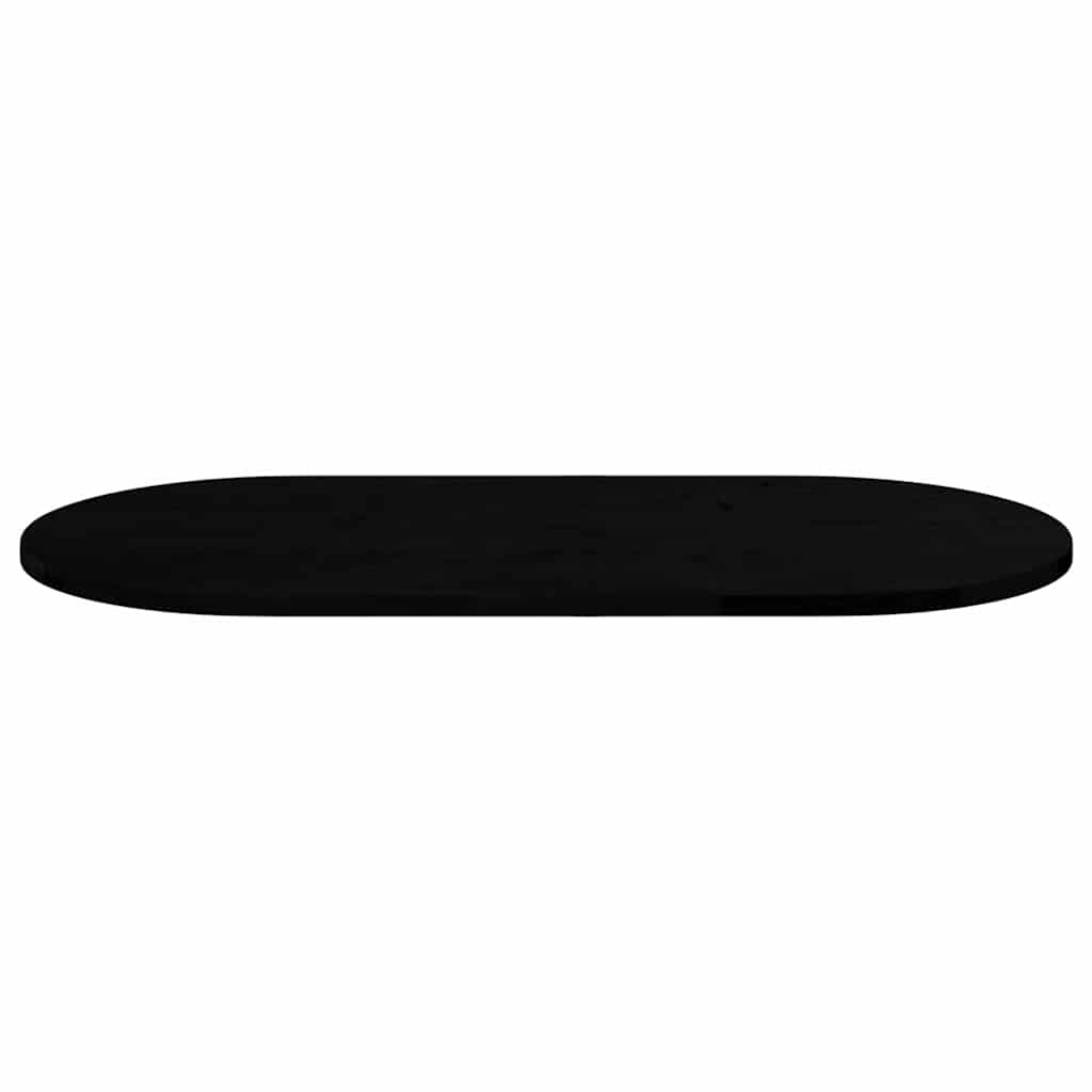 Bordplate mørkebrun 100x50x2 cm oval heltre eik