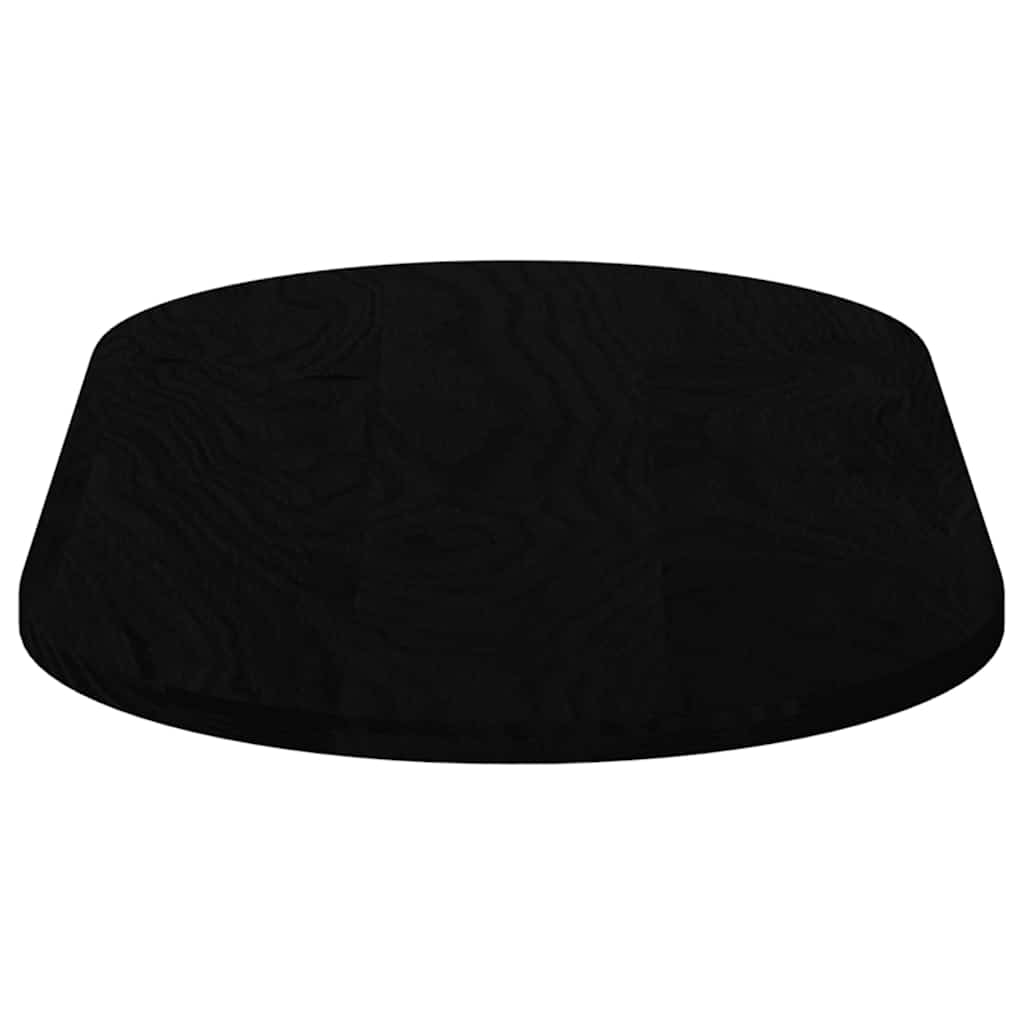 Bordplate mørkebrun 100x50x2 cm oval heltre eik