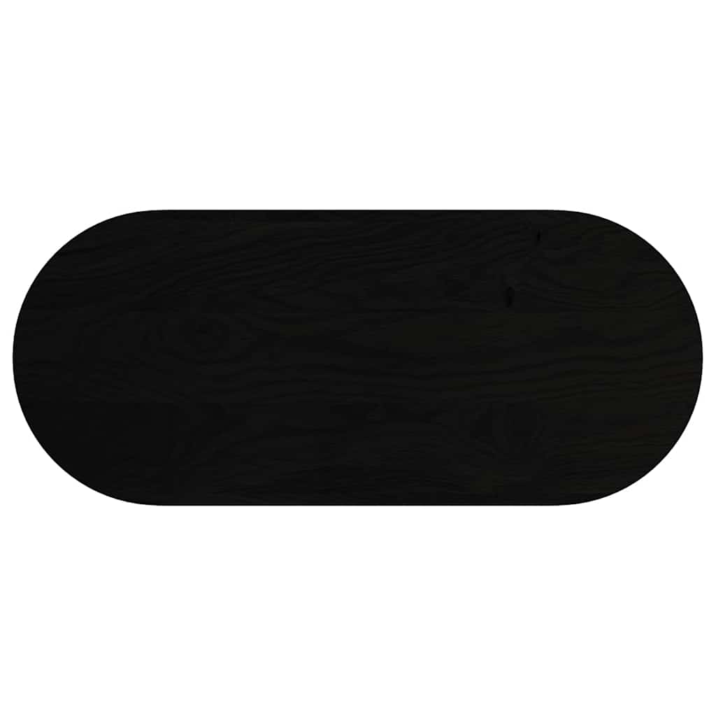 Bordplate mørkebrun 140x60x2 cm oval heltre eik