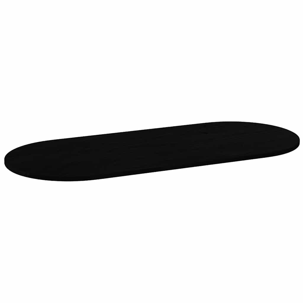 Bordplate mørkebrun 140x60x2 cm oval heltre eik