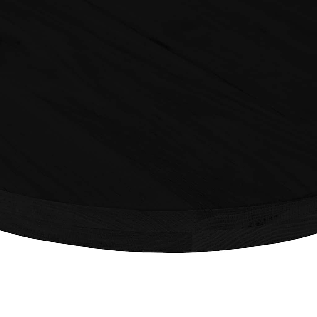Bordplate mørkebrun 80x40x4 cm oval heltre eik