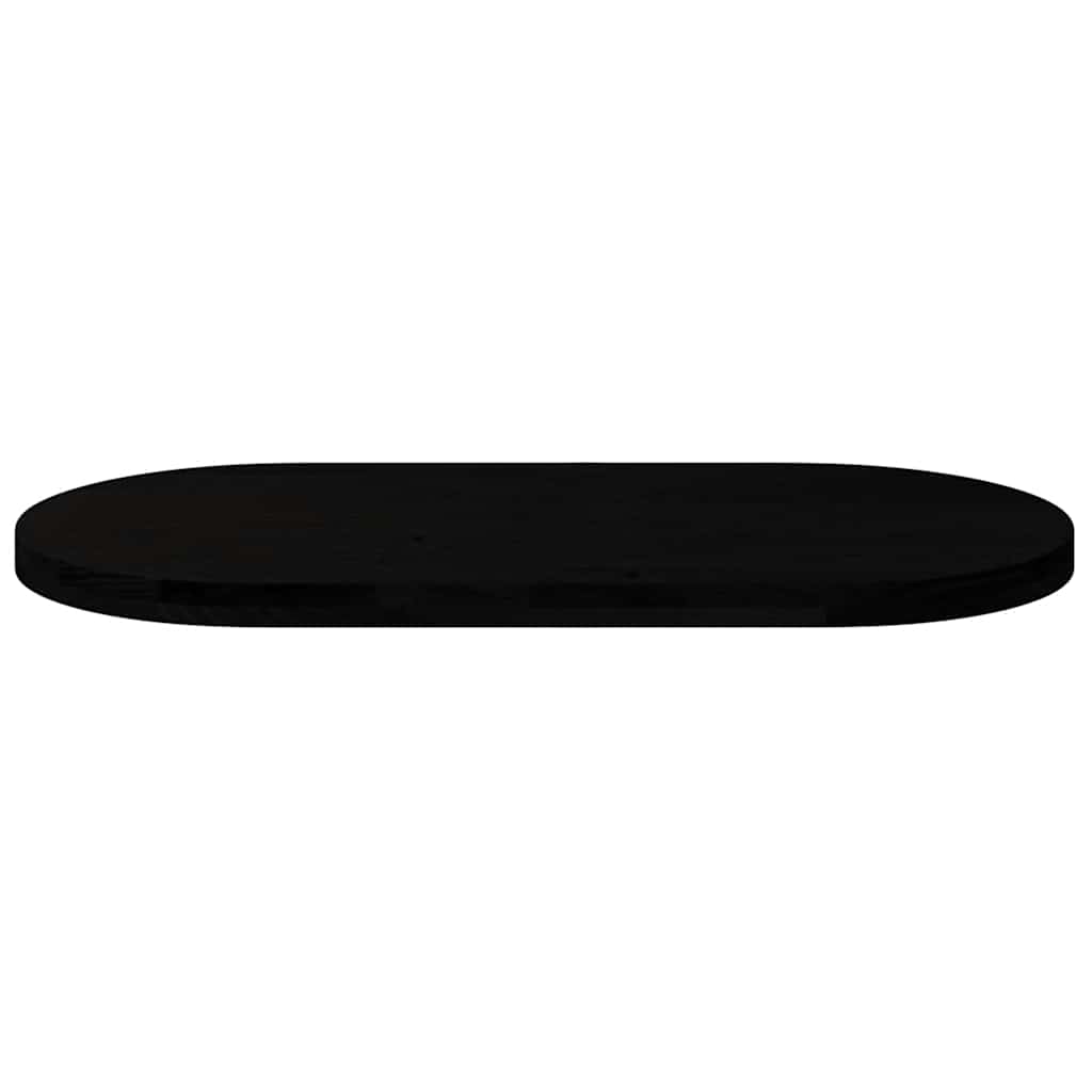 Bordplate mørkebrun 100x50x4 cm oval heltre eik