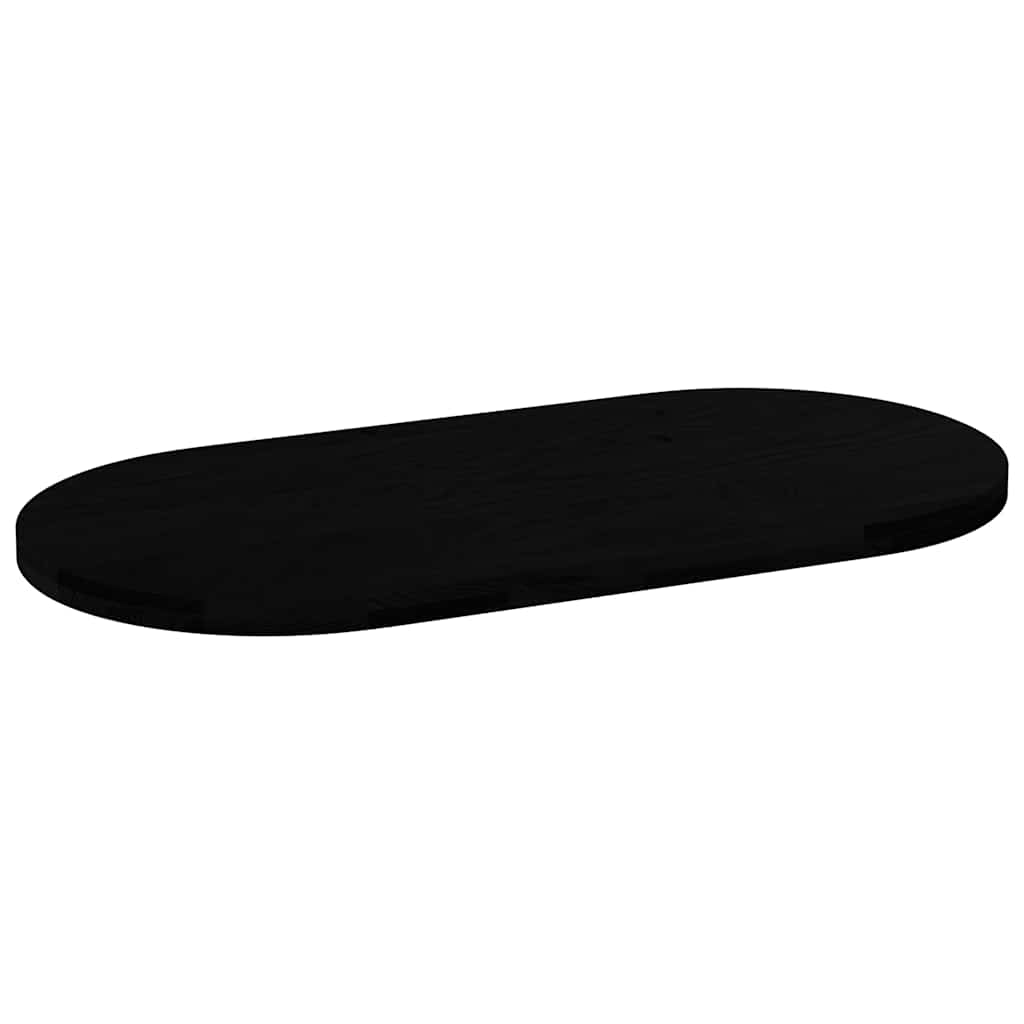 Bordplate mørkebrun 120x60x4 cm oval heltre eik
