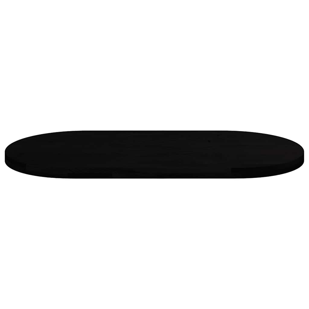 Bordplate mørkebrun 120x60x4 cm oval heltre eik
