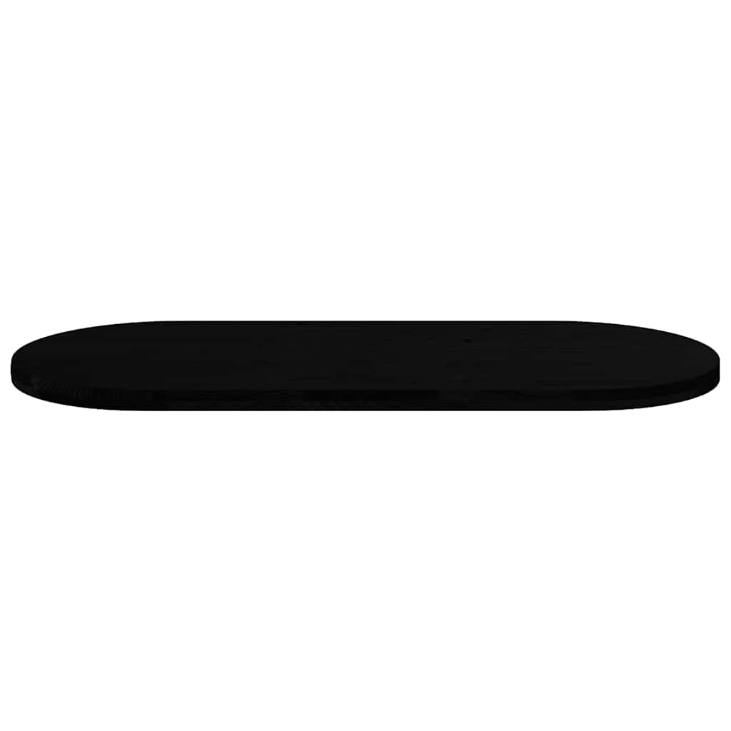 Bordplate mørkebrun 140x60x4 cm oval heltre eik