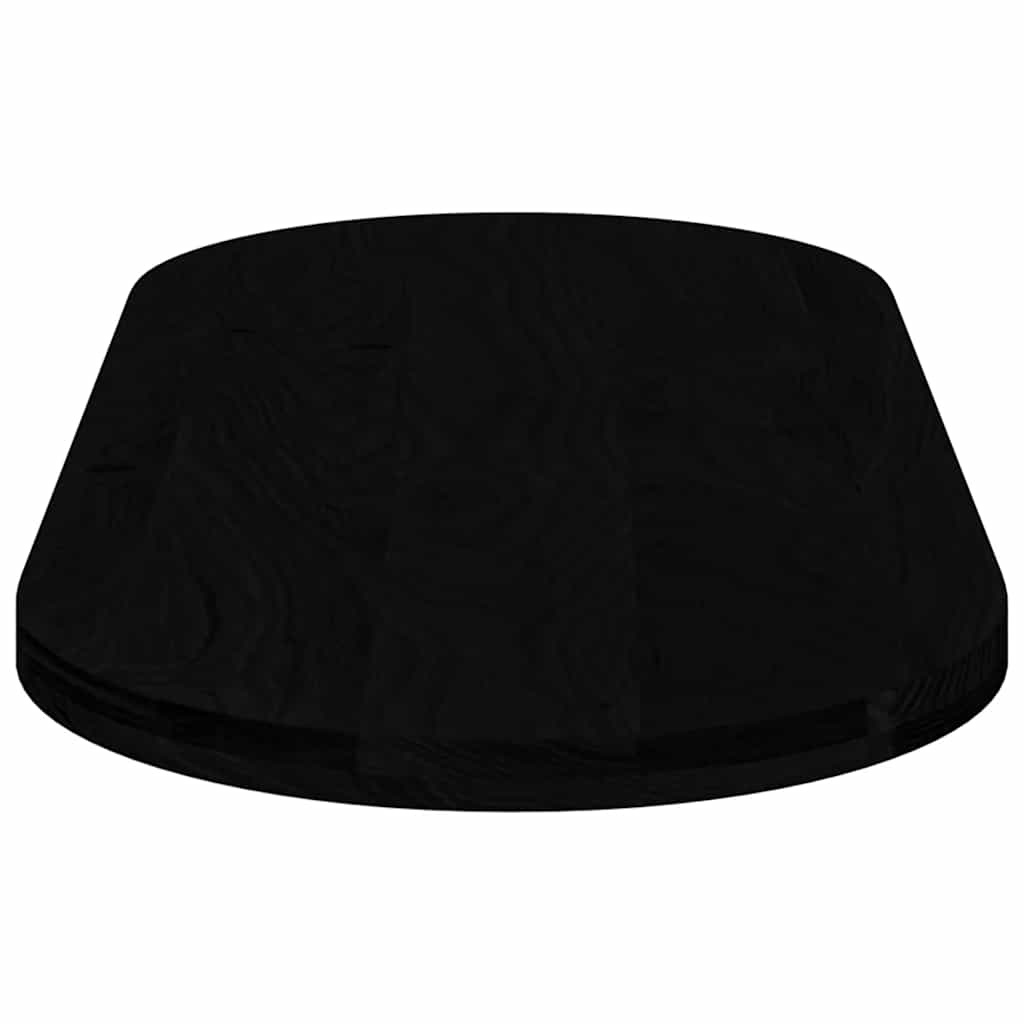 Bordplate mørkebrun 140x60x4 cm oval heltre eik