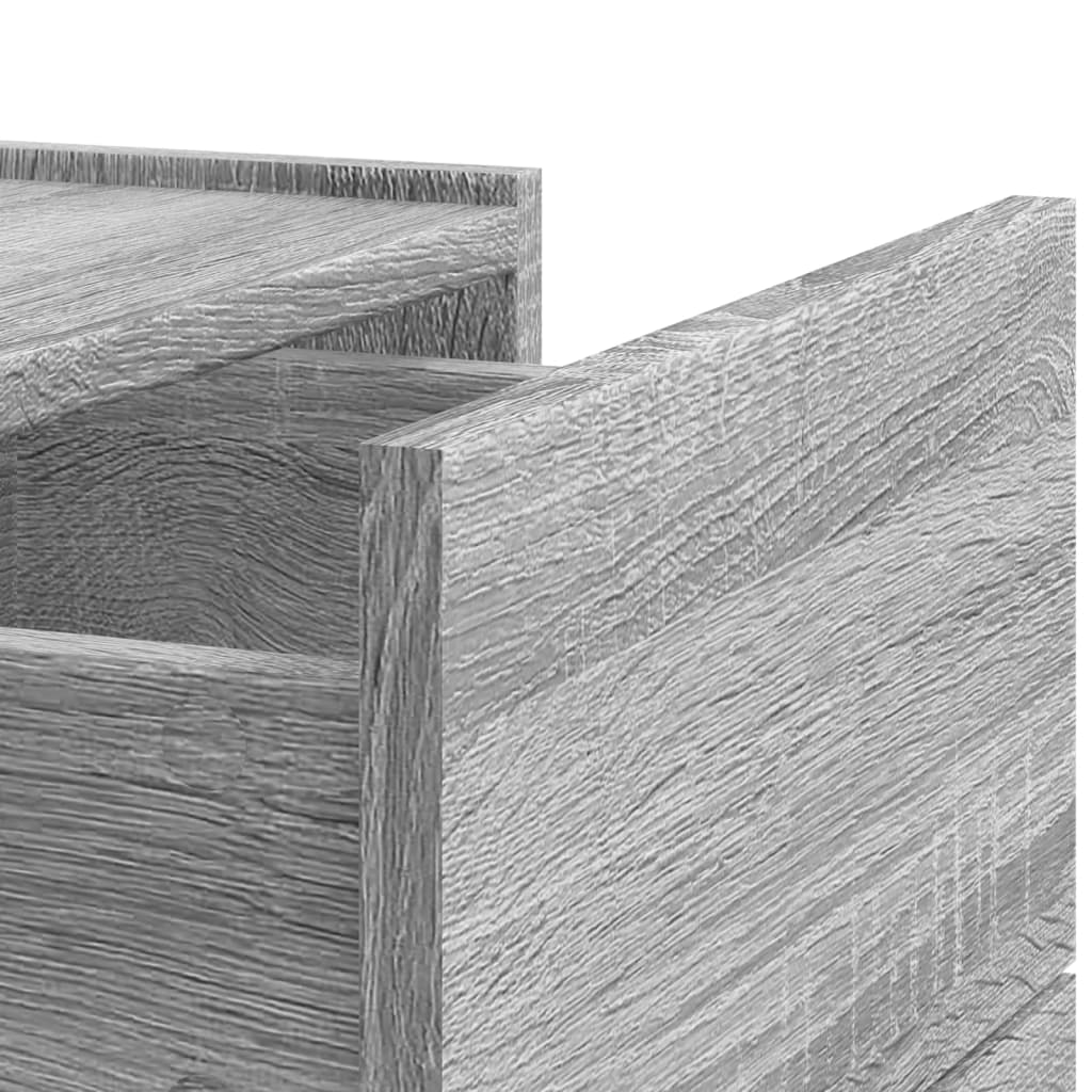 Veggmontert nattbord grå sonoma 45x30x35 cm