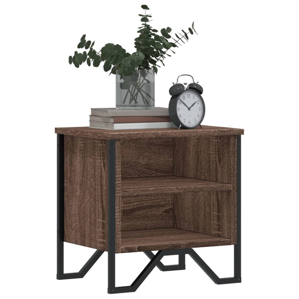 Nattbord brun eik 40x30x40 cm konstruert tre