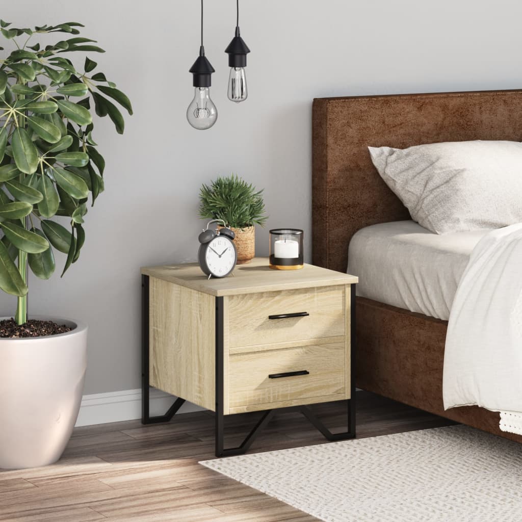 Nattbord sonoma eik 40x41x40 cm konstruert tre