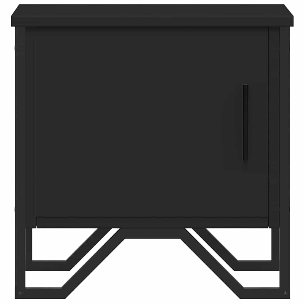 Nattbord 2 stk svart 40x30x40 cm sponplate