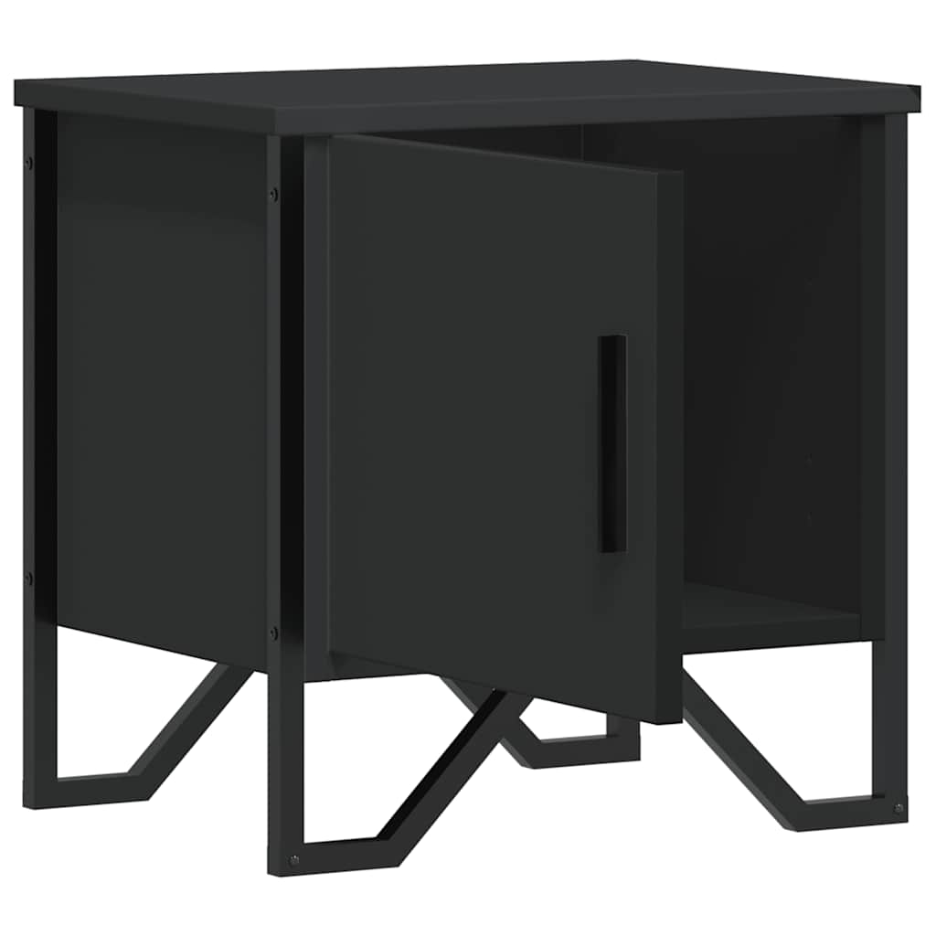 Nattbord 2 stk svart 40x30x40 cm sponplate