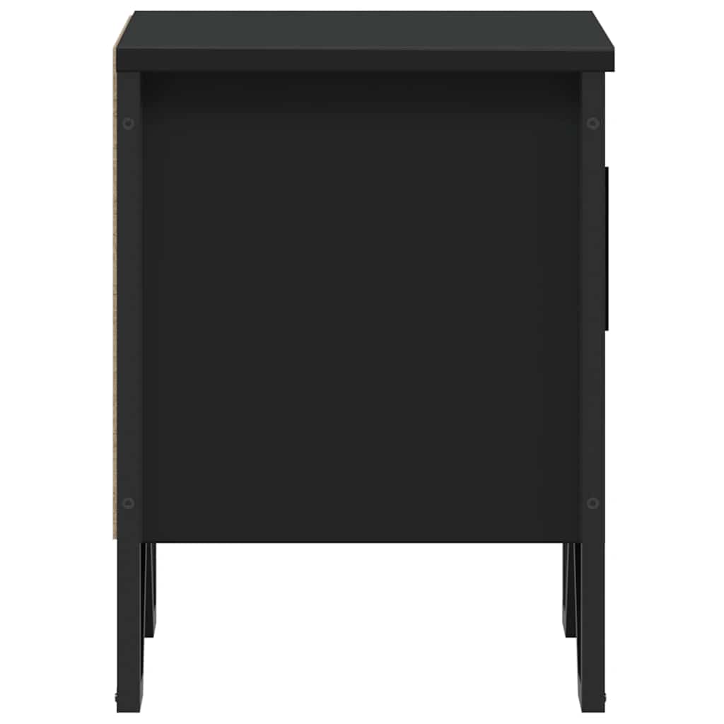 Nattbord 2 stk svart 40x30x40 cm sponplate