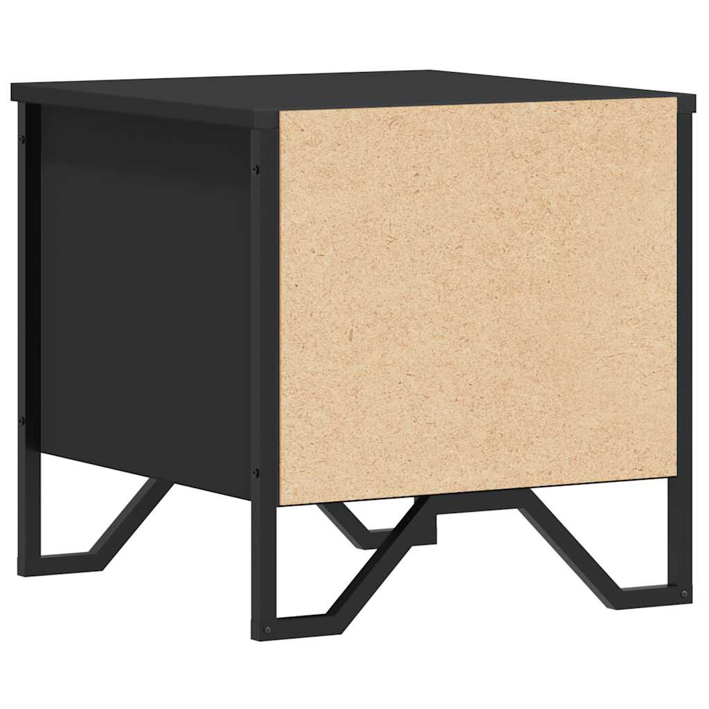 Nattbord 2 stk svart 40x30x40 cm sponplate