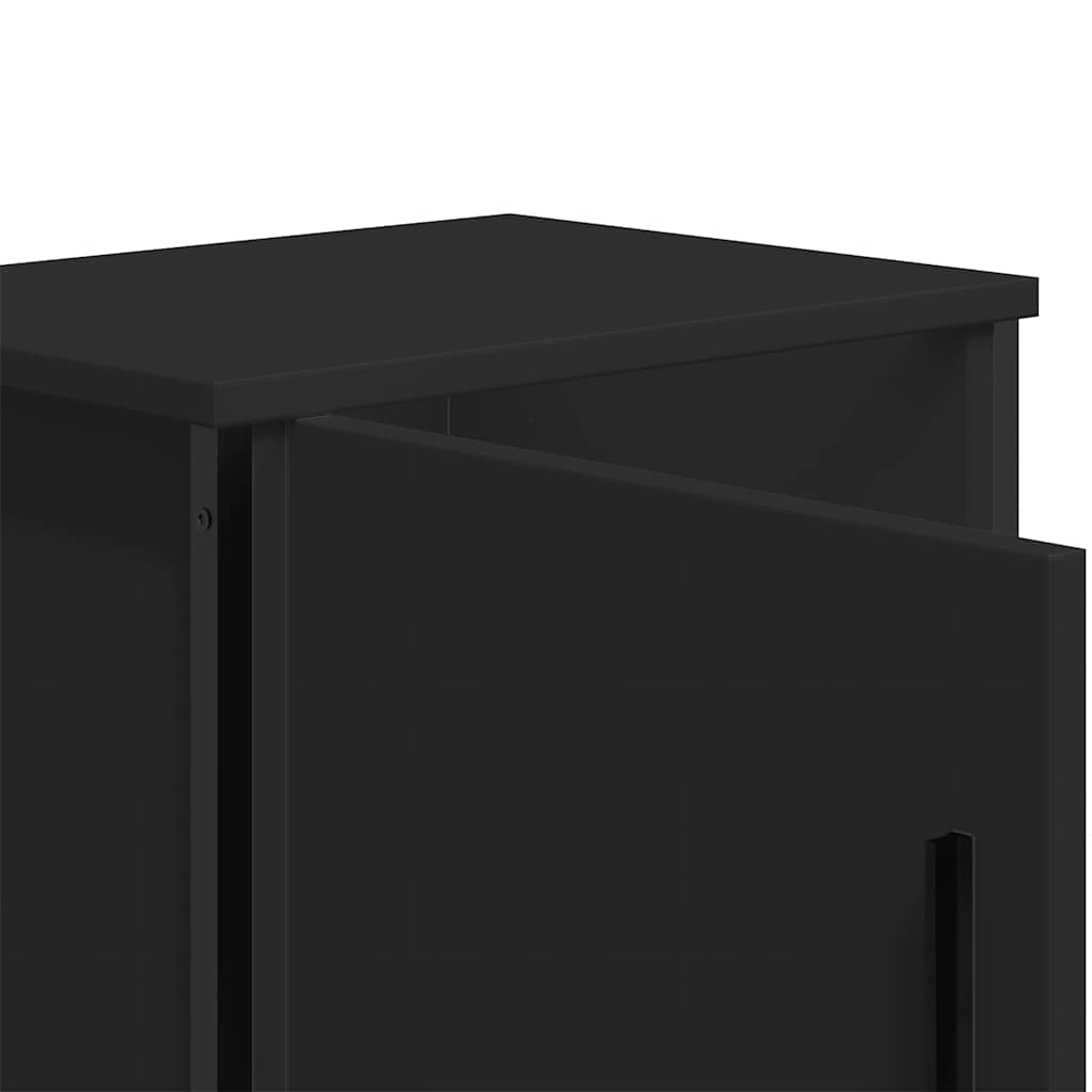 Nattbord 2 stk svart 40x30x40 cm sponplate
