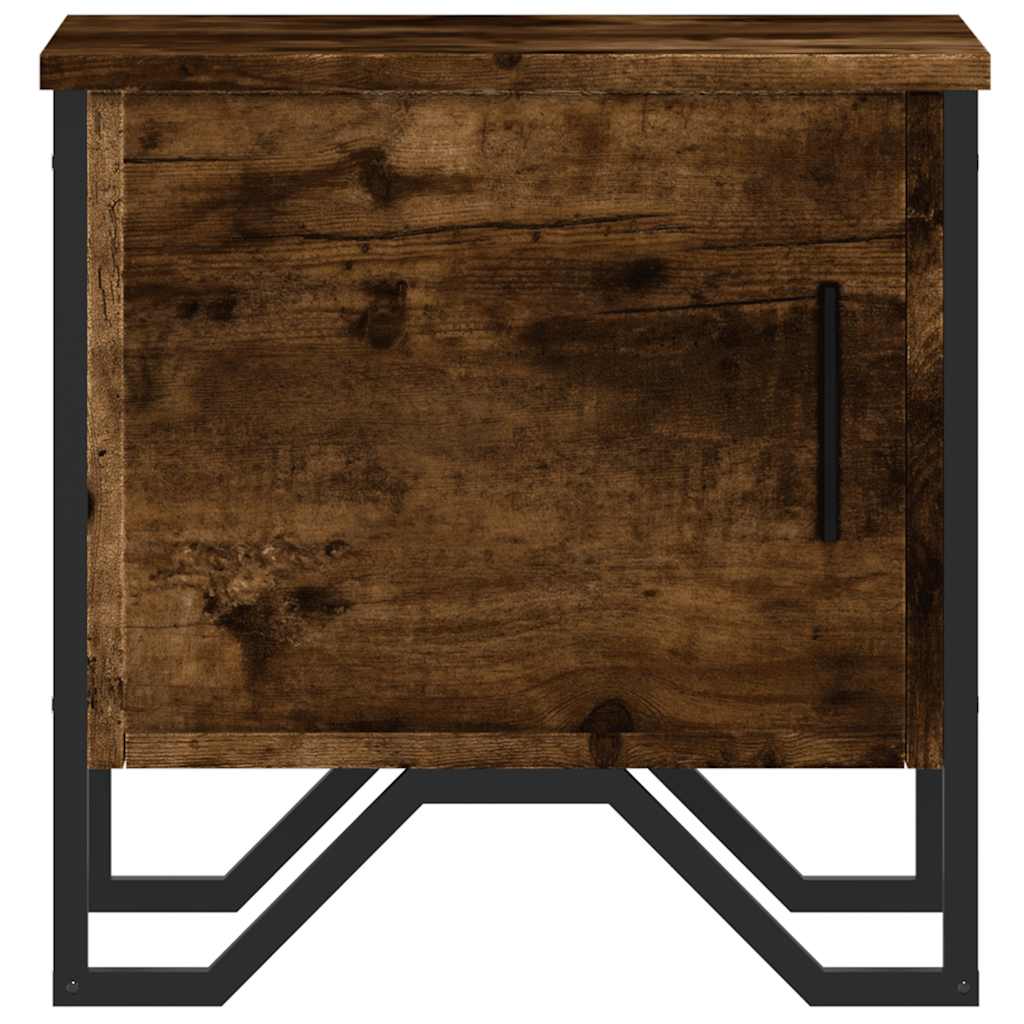 Nattbord 2 stk røkt eik 40x30x40 cm konstruert tre