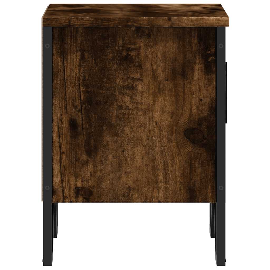 Nattbord 2 stk røkt eik 40x30x40 cm konstruert tre
