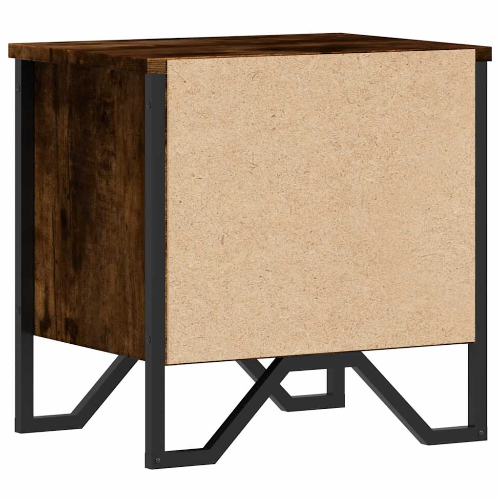 Nattbord 2 stk røkt eik 40x30x40 cm konstruert tre