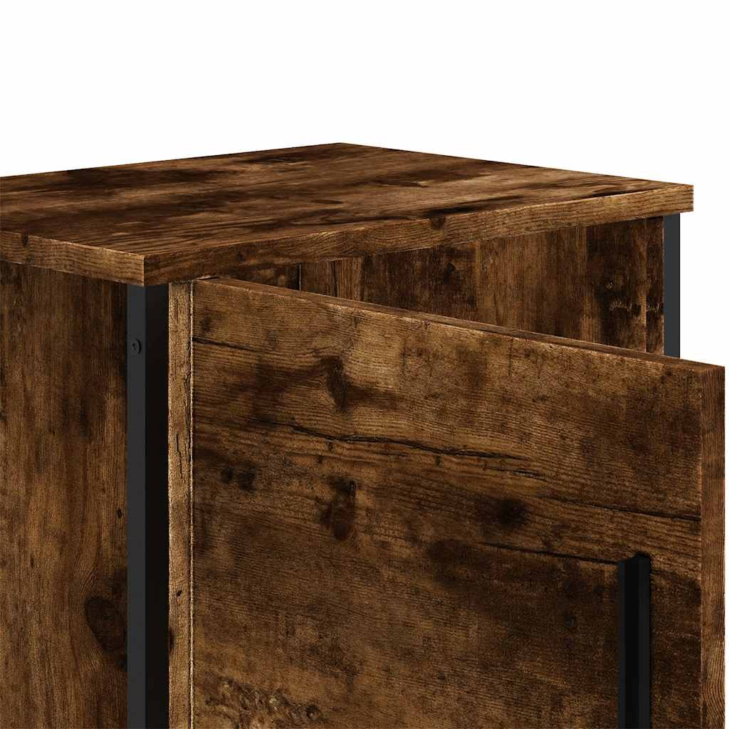 Nattbord 2 stk røkt eik 40x30x40 cm konstruert tre