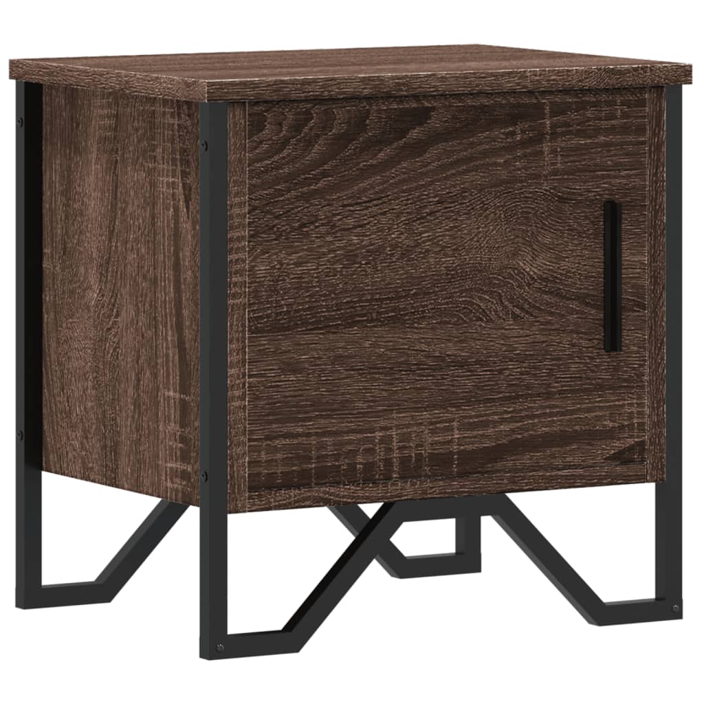 Nattbord brun eik 40x30x40 cm konstruert tre