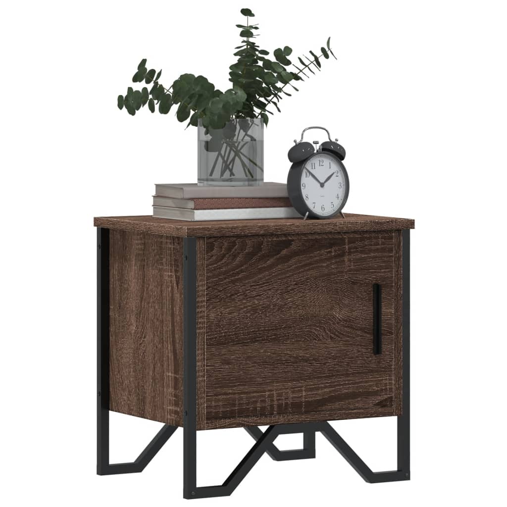 Nattbord brun eik 40x30x40 cm konstruert tre