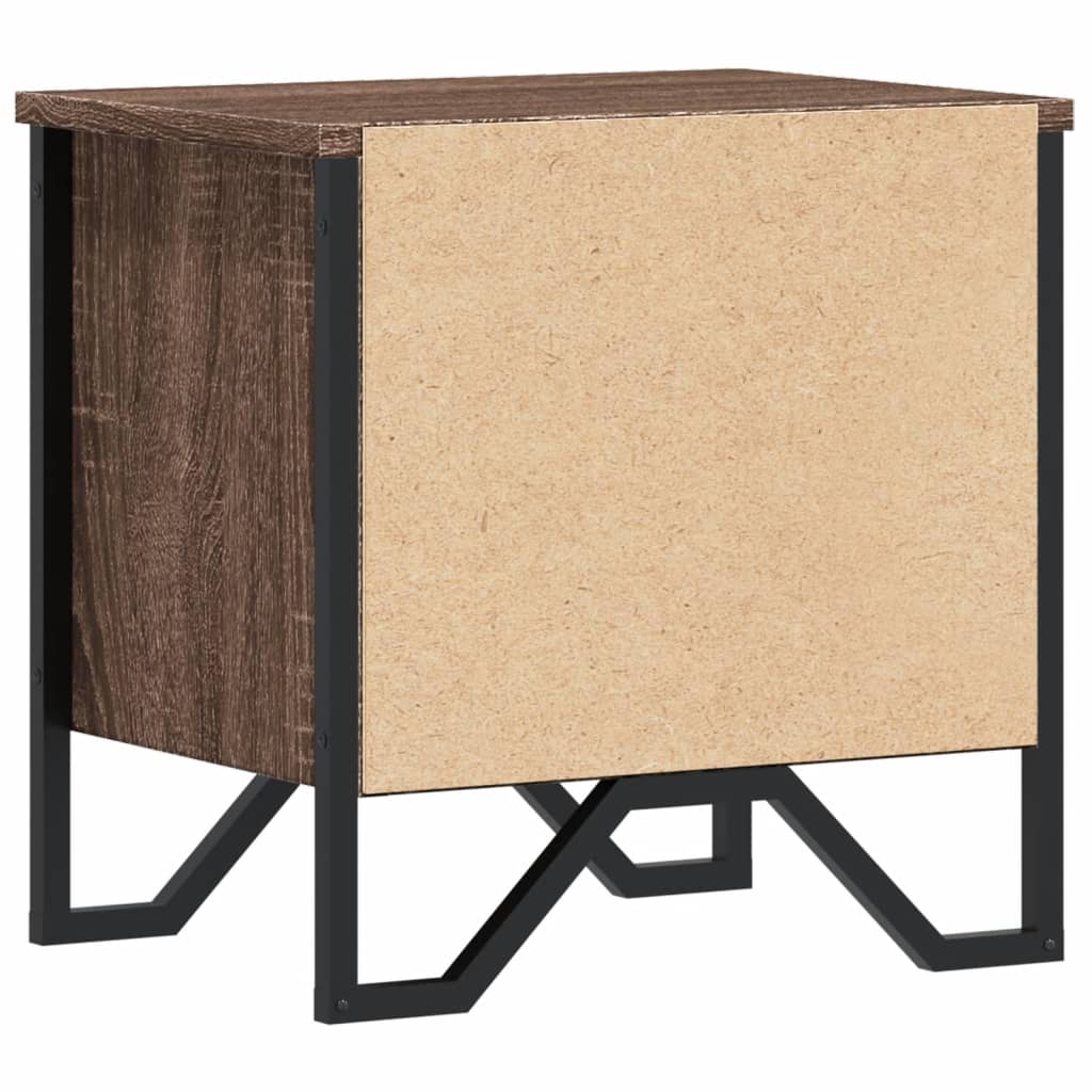 Nattbord brun eik 40x30x40 cm konstruert tre