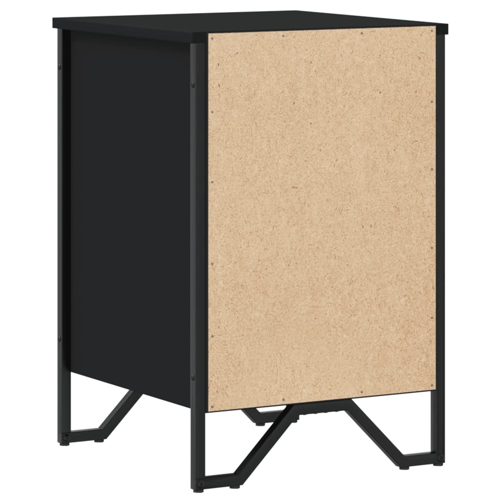 Nattbord svart 40x41x60 cm konstruert tre