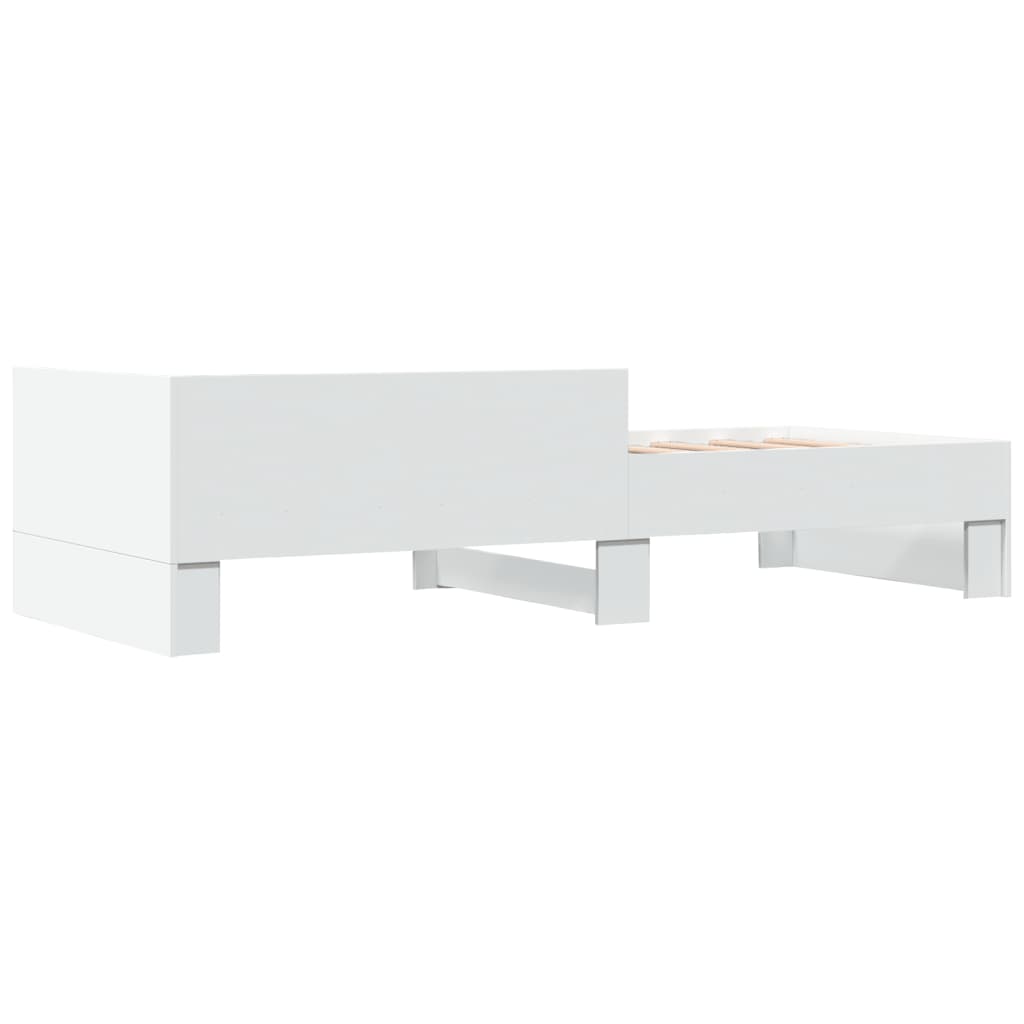 Sengeramme hvit 90x190 cm konstruert tre