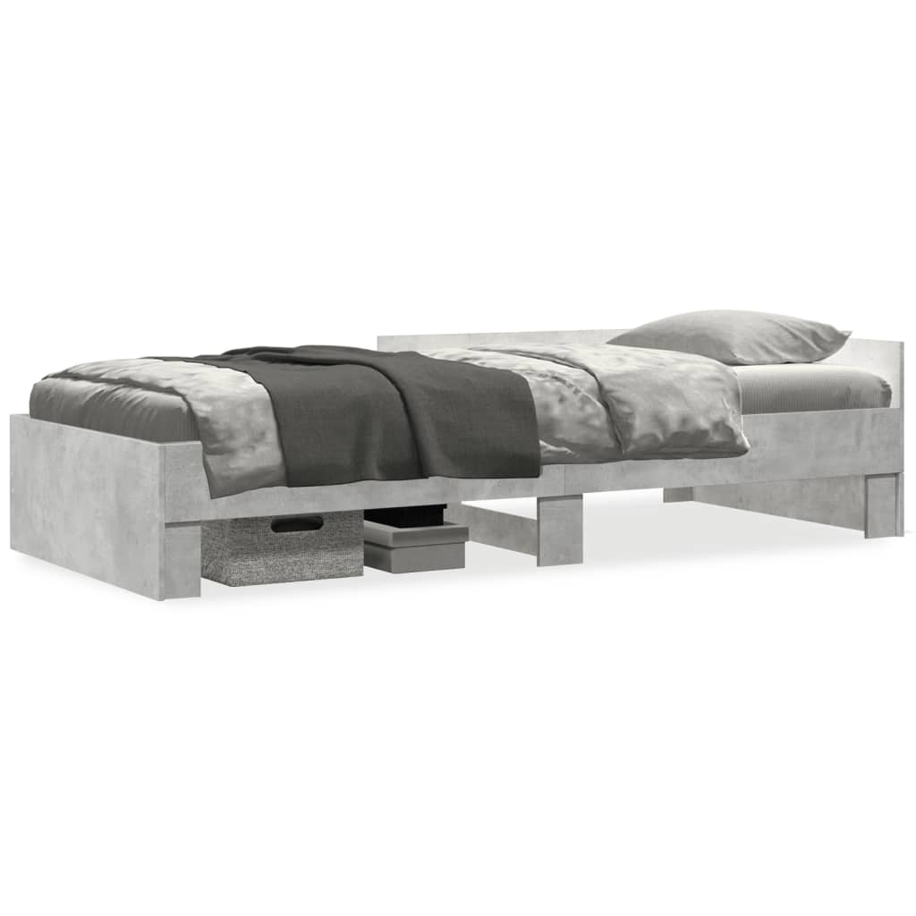 Sengeramme betonggrå 90x190 cm konstruert tre
