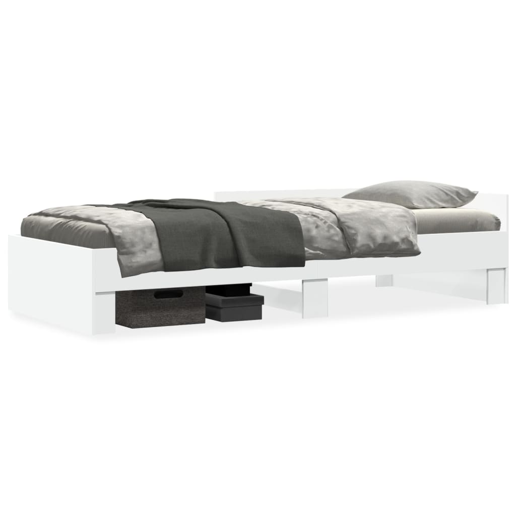 Sengeramme hvit 75x190 cm konstruert tre