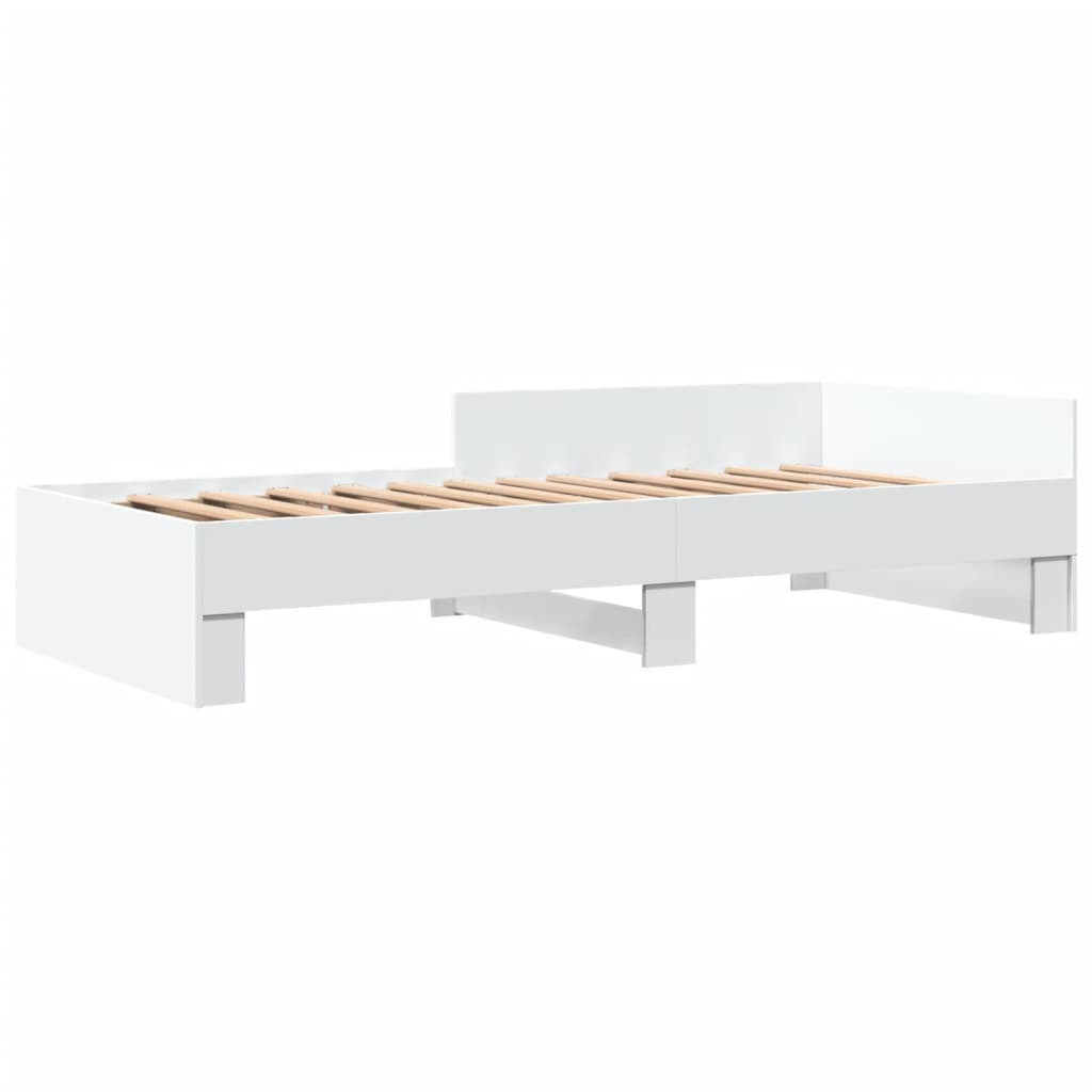 Sengeramme hvit 75x190 cm konstruert tre