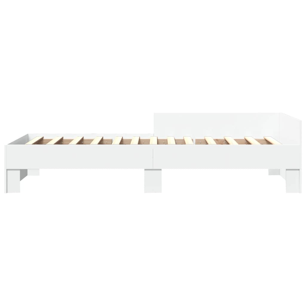 Sengeramme hvit 75x190 cm konstruert tre