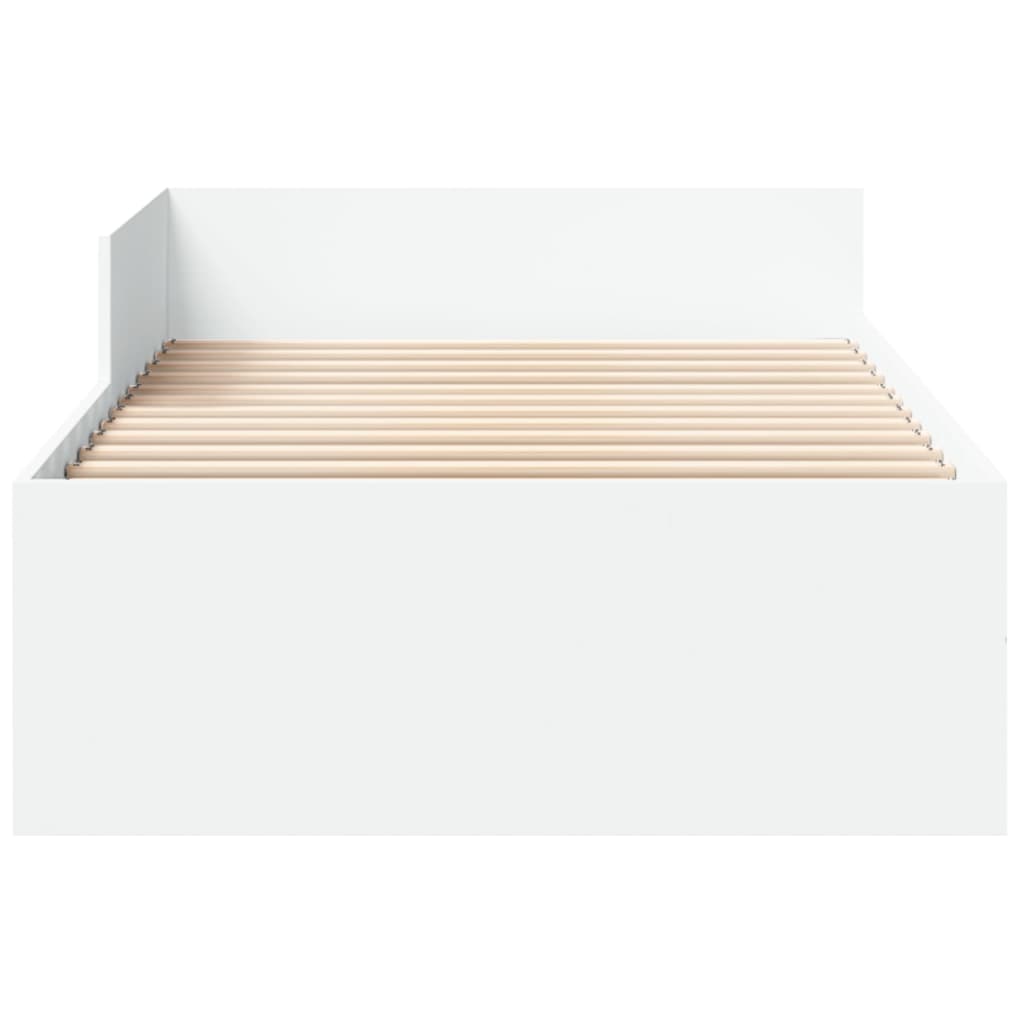 Sengeramme hvit 75x190 cm konstruert tre