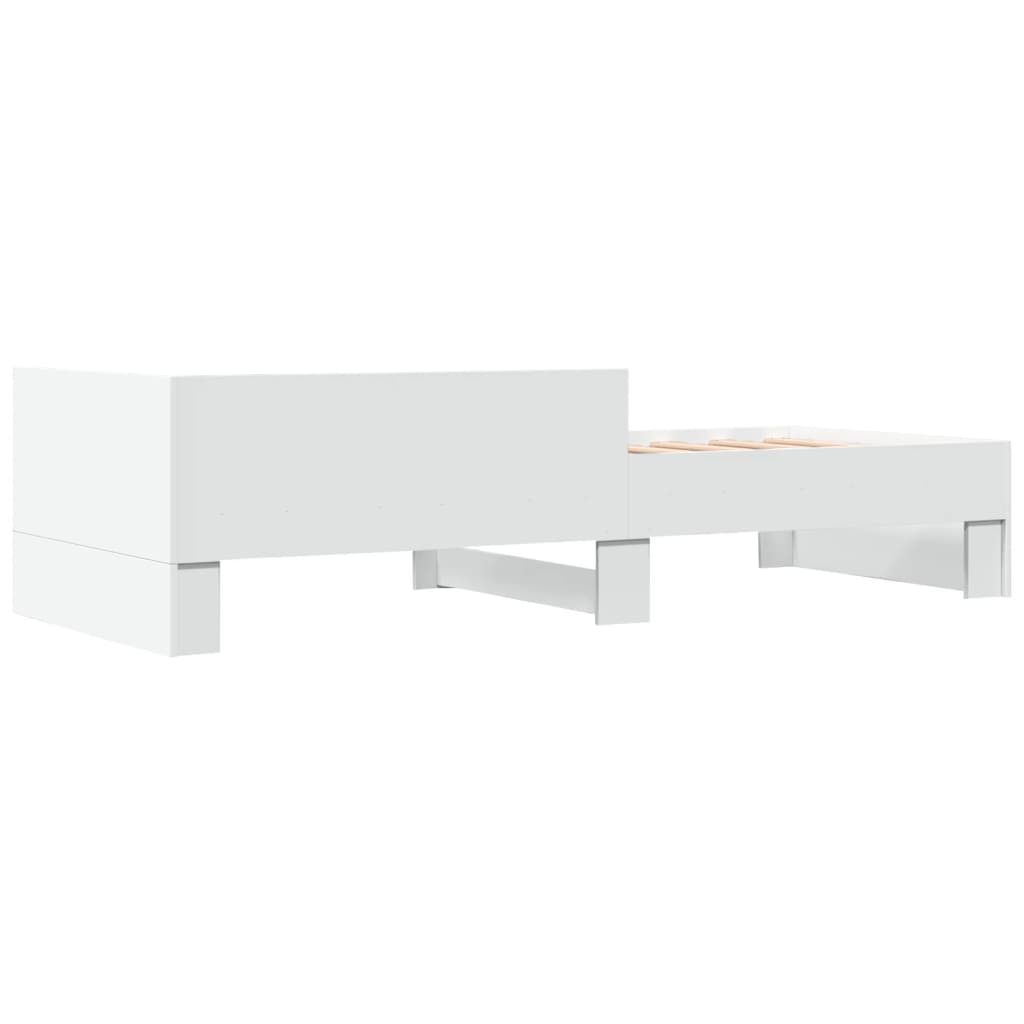 Sengeramme hvit 75x190 cm konstruert tre