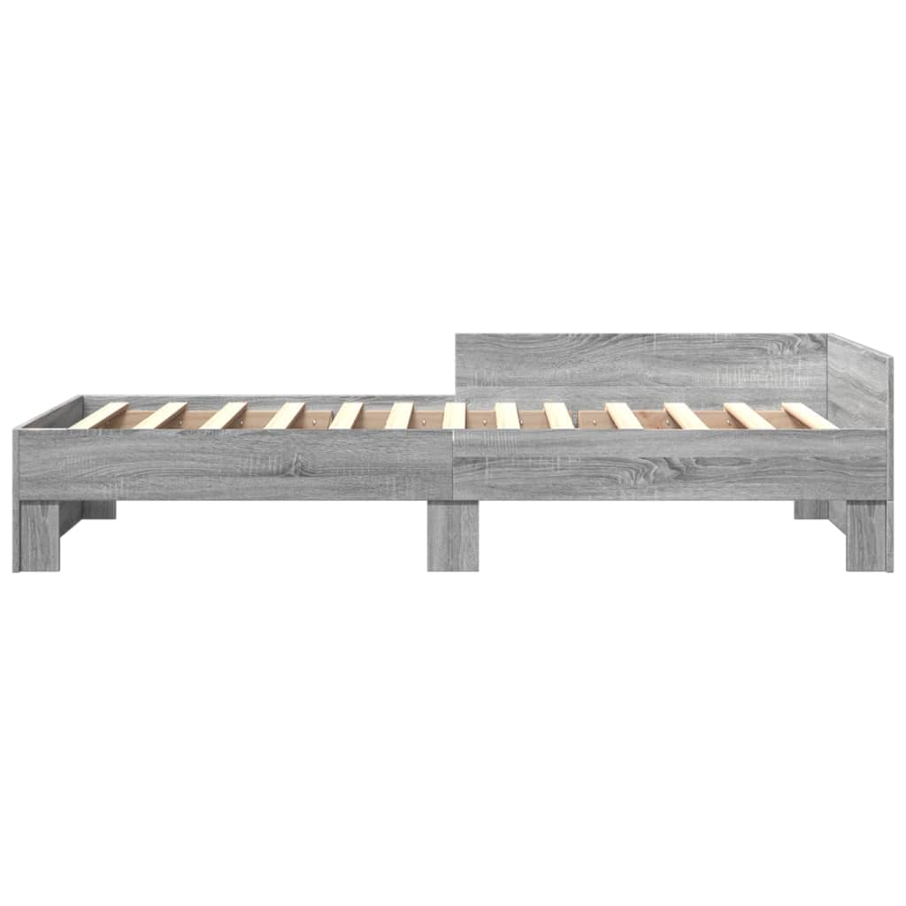 Sengeramme grå sonoma 75x190 cm konstruert tre