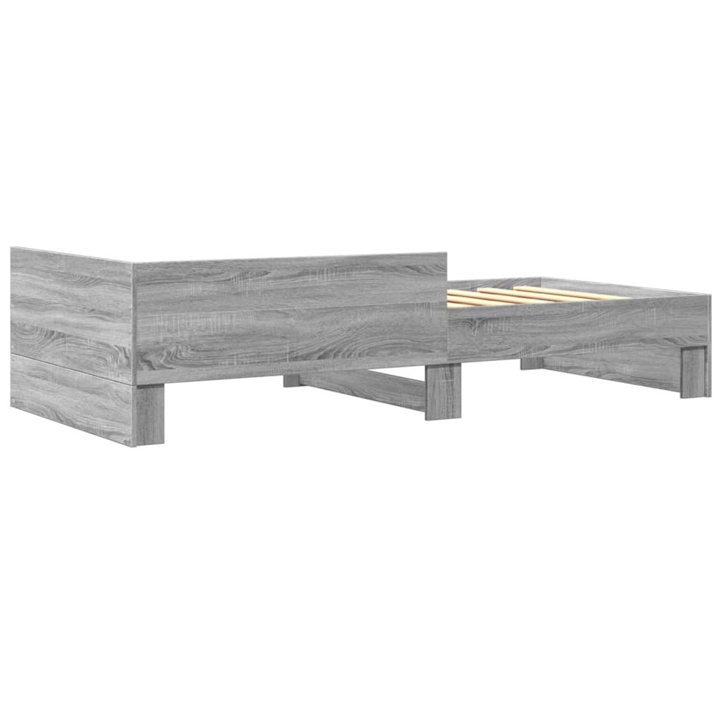 Sengeramme grå sonoma 75x190 cm konstruert tre