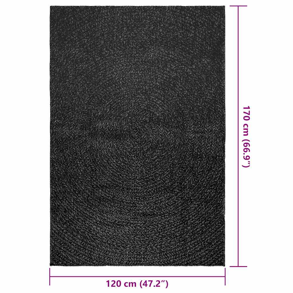 Teppe ZIZUR antrasitt 120x170cm juteutseende innendørs&utendørs