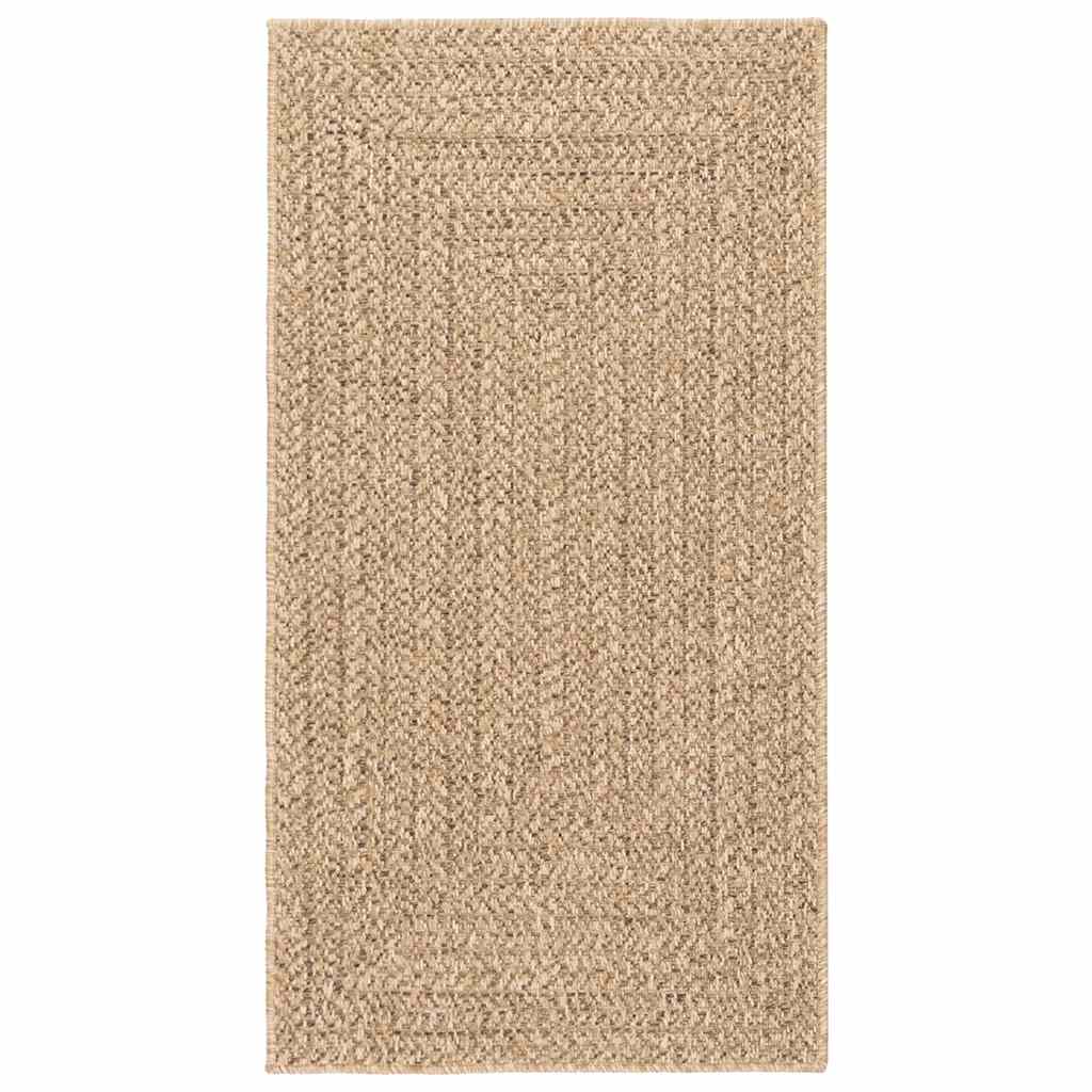 Teppe ZIZUR beige 80x150 cm jute-utseende innendørs og utendørs