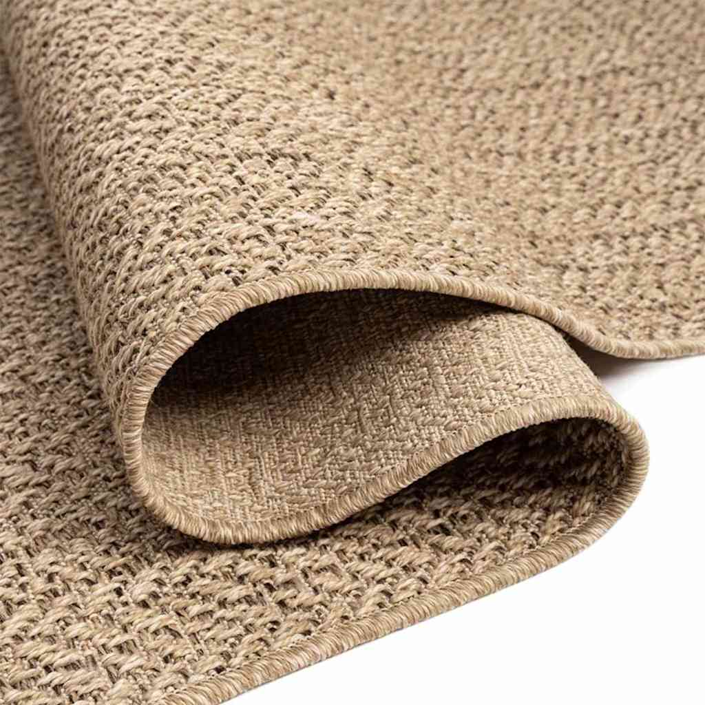 Teppe ZIZUR beige 80x250 cm jute-utseende innendørs og utendørs