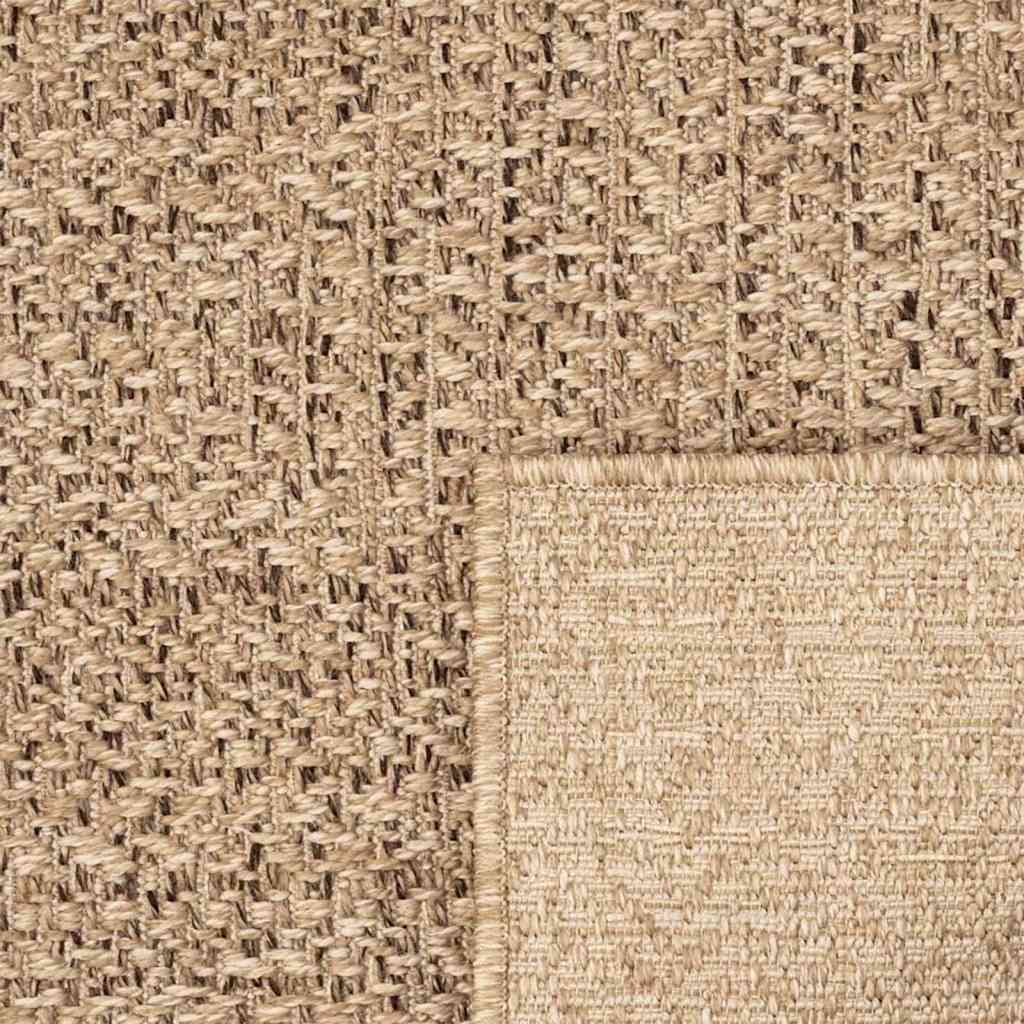 Teppe ZIZUR beige 80x250 cm jute-utseende innendørs og utendørs