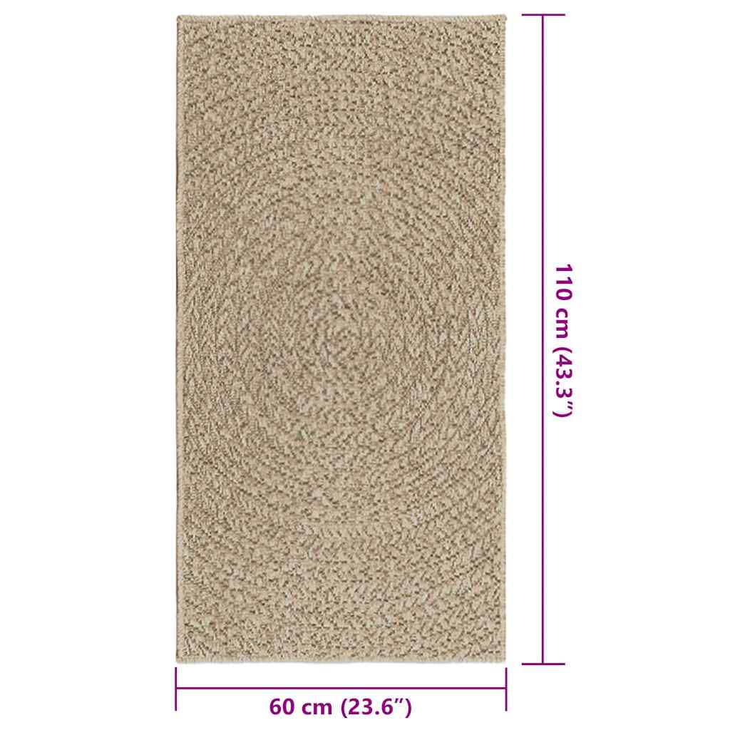 Teppe ZIZUR beige 60x110 cm jute-utseende innendørs og utendørs