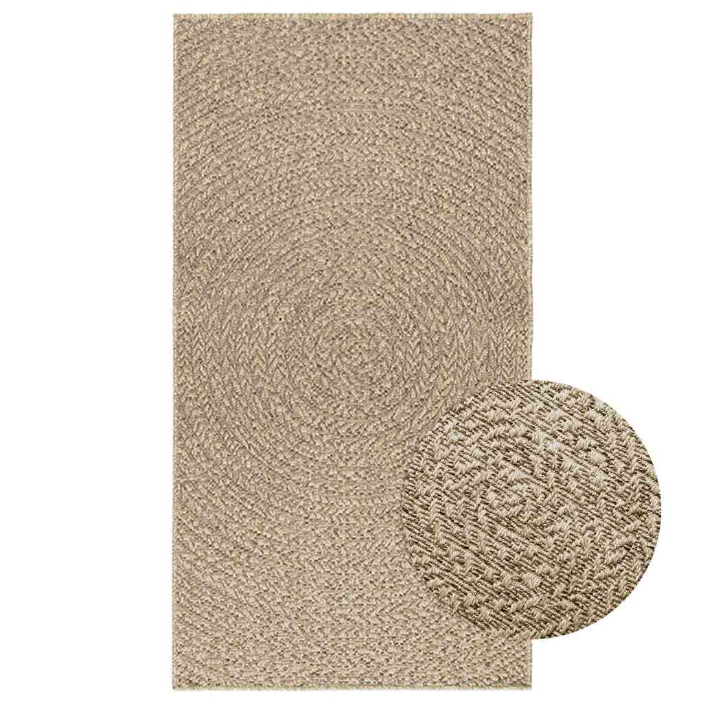 Teppe ZIZUR beige 80x150 cm jute-utseende innendørs og utendørs