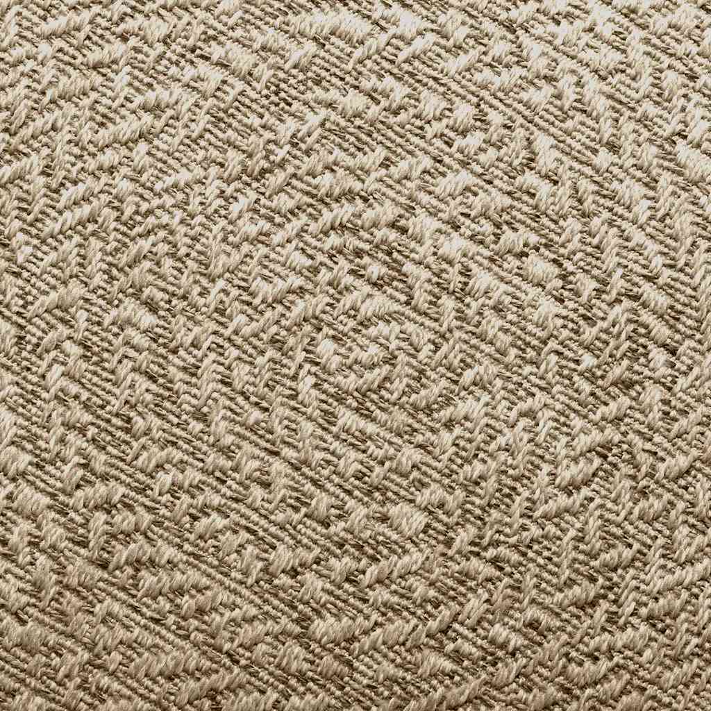 Teppe ZIZUR beige 120x120cm jute-utseende innendørs og utendørs