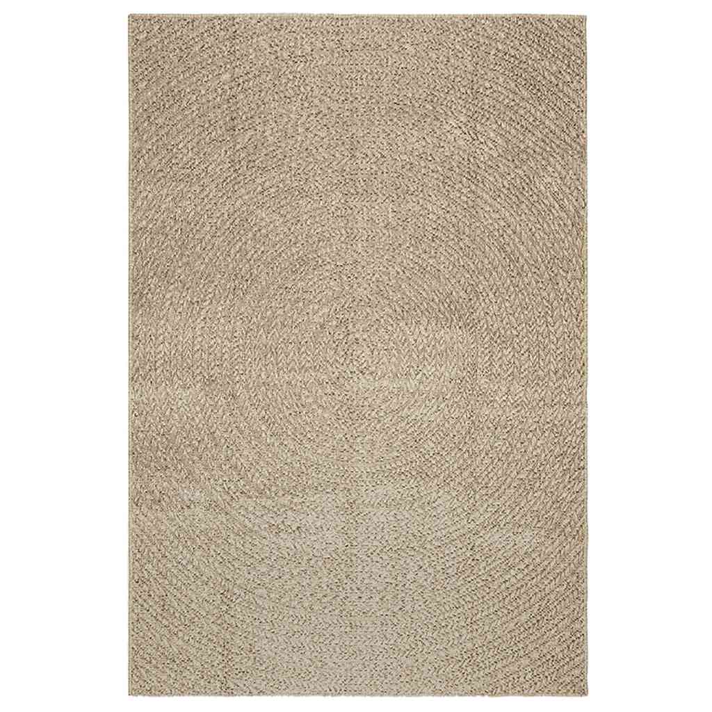 Teppe ZIZUR beige 140x200cm jute-utseende innendørs og utendørs