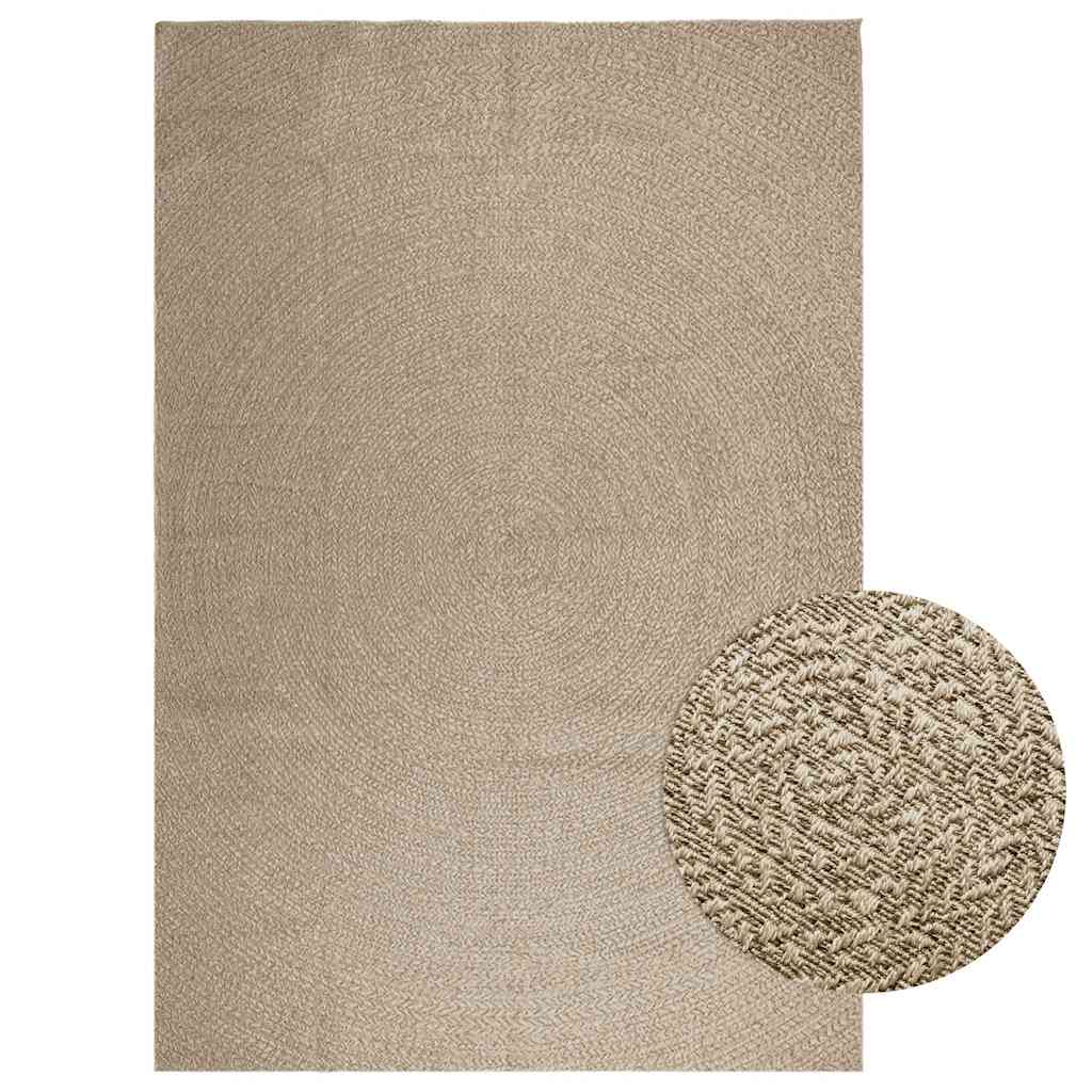 Teppe ZIZUR beige 240x340cm jute-utseende innendørs og utendørs