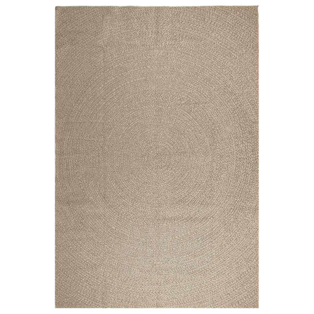 Teppe ZIZUR beige 240x340cm jute-utseende innendørs og utendørs