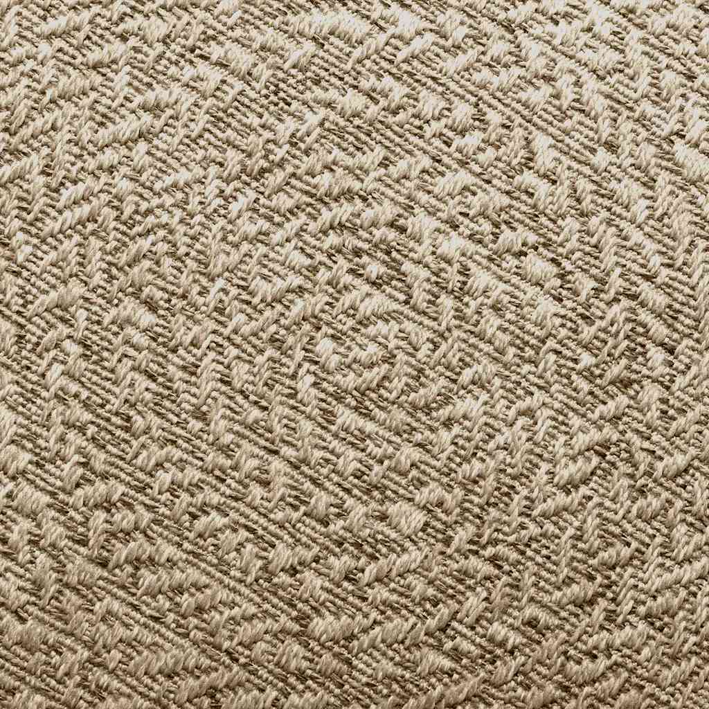 Teppe ZIZUR beige Ø 90 cm jute-utseende innendørs og utendørs