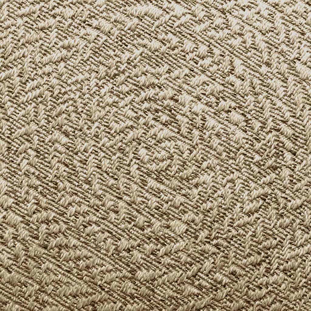 Teppe ZIZUR beige Ø 120 cm jute-utseende innendørs og utendørs