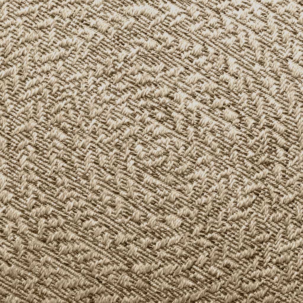 Teppe ZIZUR beige Ø 200 cm jute-utseende innendørs og utendørs