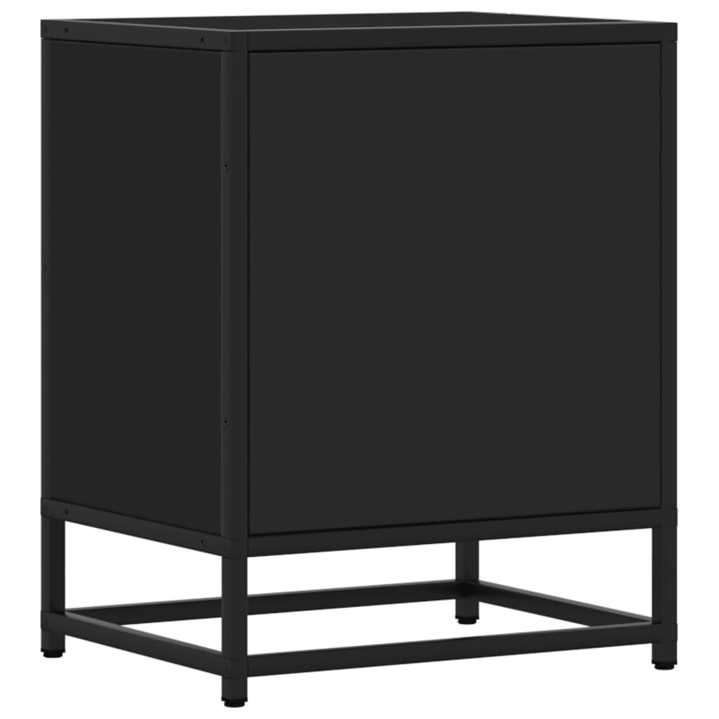 Nattbord 2 stk svart 40x31x50 cm heltre furu